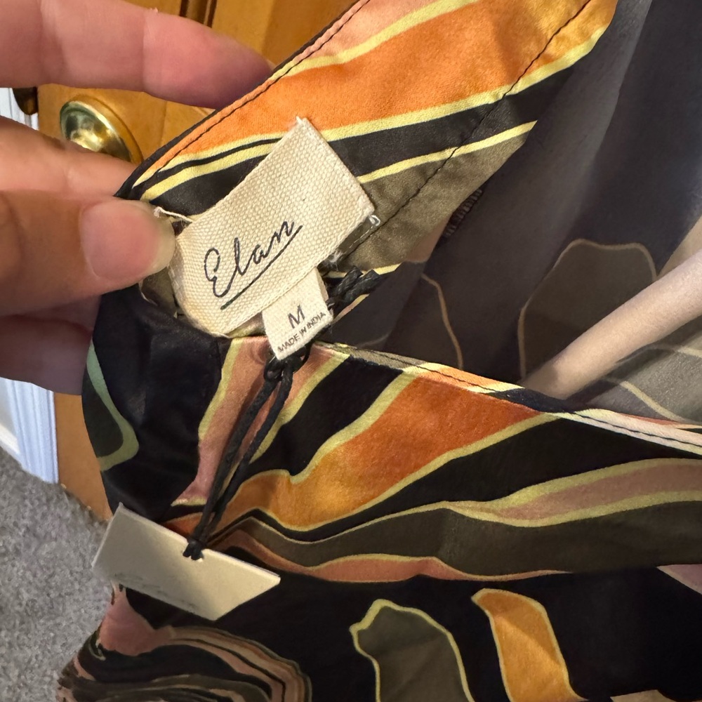 Elan Black and Pink Abstract Curtains - Picture 5 of 6
